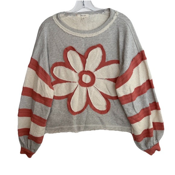 Oli & Hali Daisy Striped Pullover Sweater Size Small - Picture 2 of 8